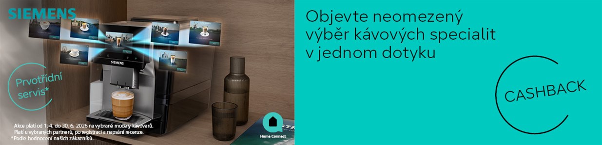 Cashback na kávovary Siemens